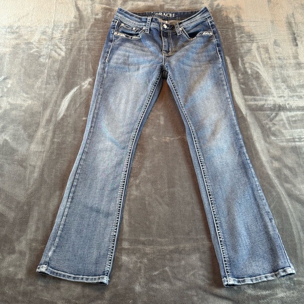 Grace in LA Women's Jeans‎ Size 5-27 Bootcut Embellished
